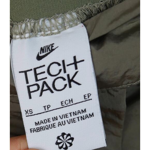 Nike Tech Pack Pants XS Nylon Khaki Green Paratrooper Baggy Gorpcore Utility Y2K - Picture 6 of 11